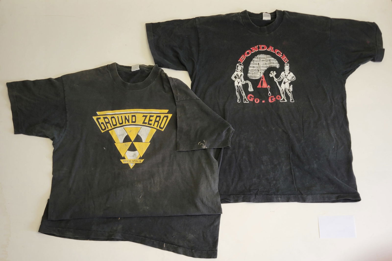 Two Ground Zero Minneapolis Bondage Goth Punk Rock New Wave Club Tee Shirts (1 of 6)