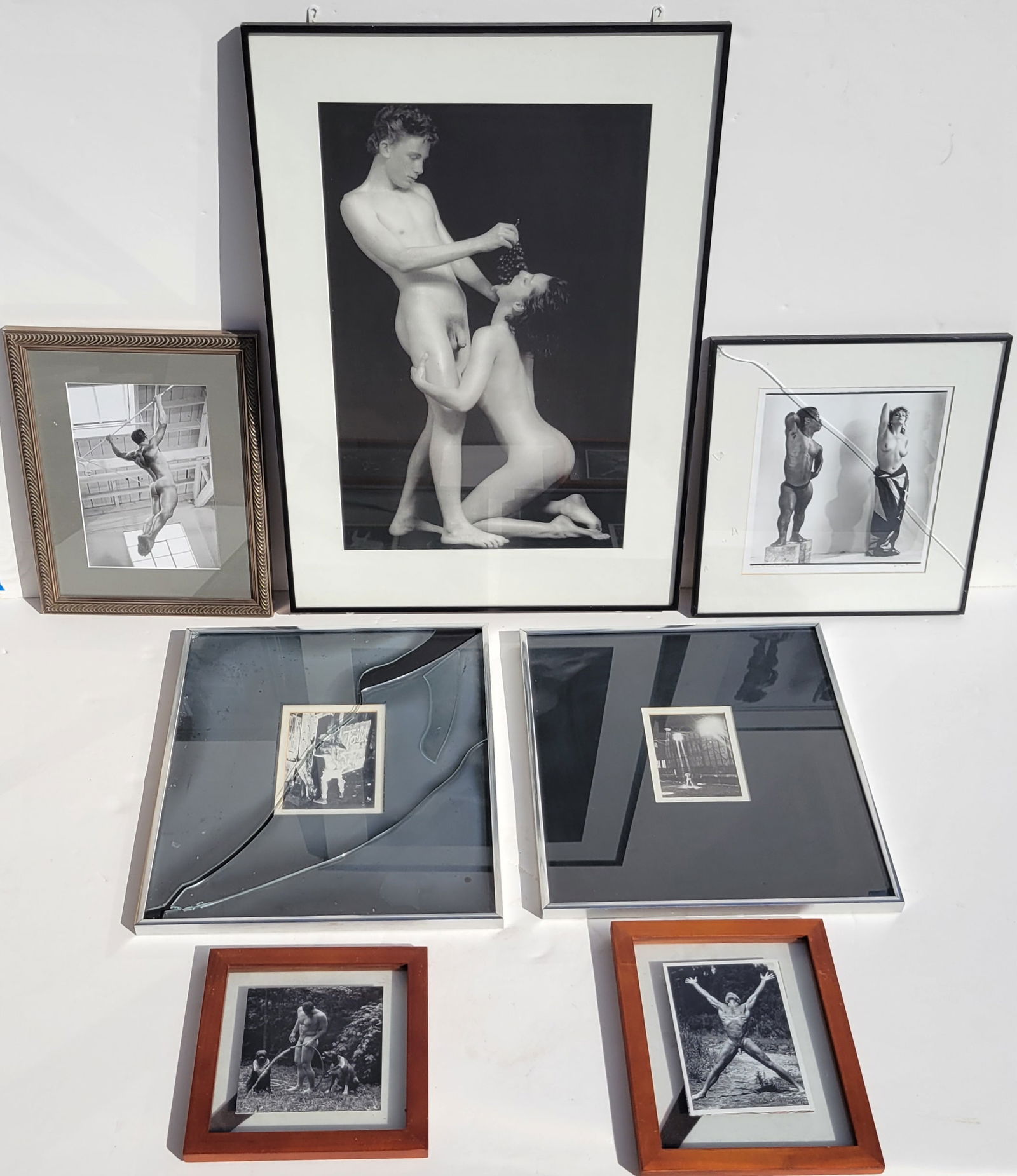 Lot 7 Framed Nude Photographs Incl Males Vintage Fine Art Beefcake Male Female Etc Unsigned: Lot 7 Framed Nude Photographs Incl Males Vintage Fine Art Beefcake Male Female Etc Unsigned Unidentified.Shipping: Visit StedmanShipping Dot Com for all info. Note large or heavy bronzes and concrete
