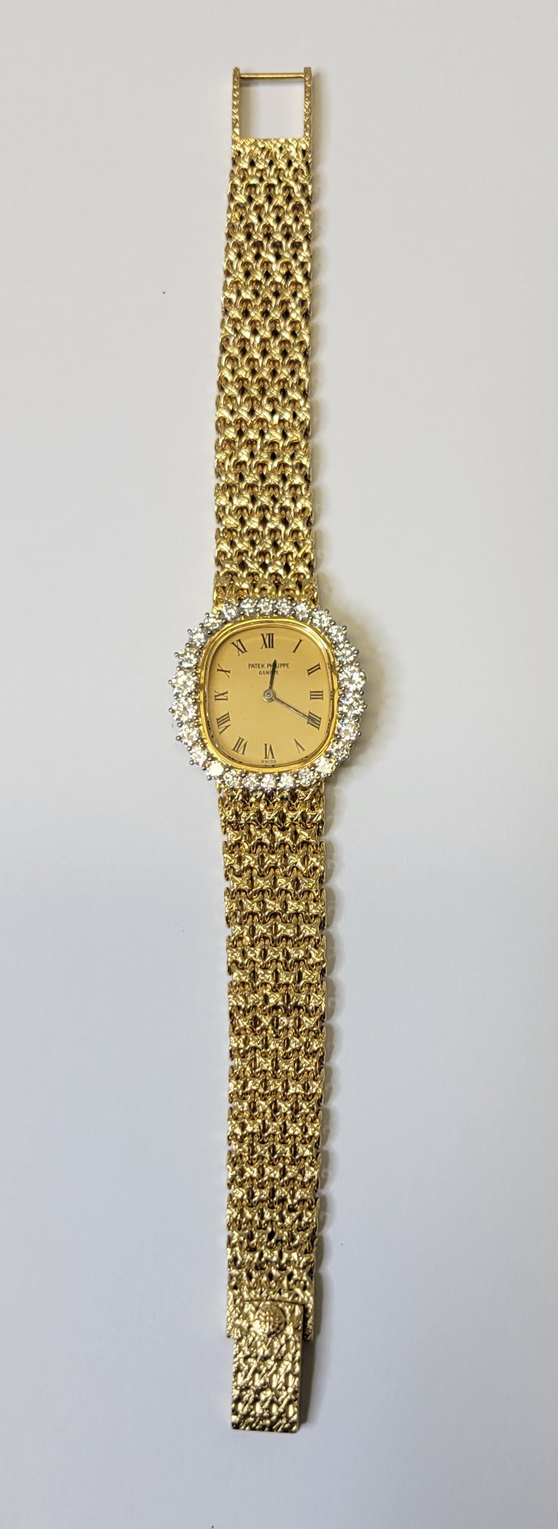 Patek Philippe 18k Diamond Ladies Wrist Watch Triple Signed 18j 750 (1 of 4)