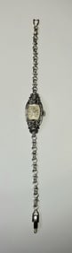 Art Deco Hamilton 14k Diamond Ladies Wrist Watch 22j