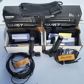 Two Boxed Shure SM57 Microphones
