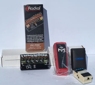 Three Effects Incl Radial PZ PRE An M Pedal And A Boss Digital Delay