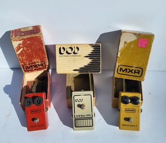 Two Vintage MXR Effects Pedals Incl Distortion Plus And Dyna Comp Plus A DOD A B BOX 270