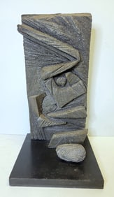 Pilloo Pochkhanawala Indian Exhibited Sculpture Germination Aluminum 22.25in Gallery Chemould Bombay