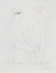 Pablo Picasso Vollard Signed Etching Women Bath Femmes Bain 1934 11in x 7.75in Park West Framing