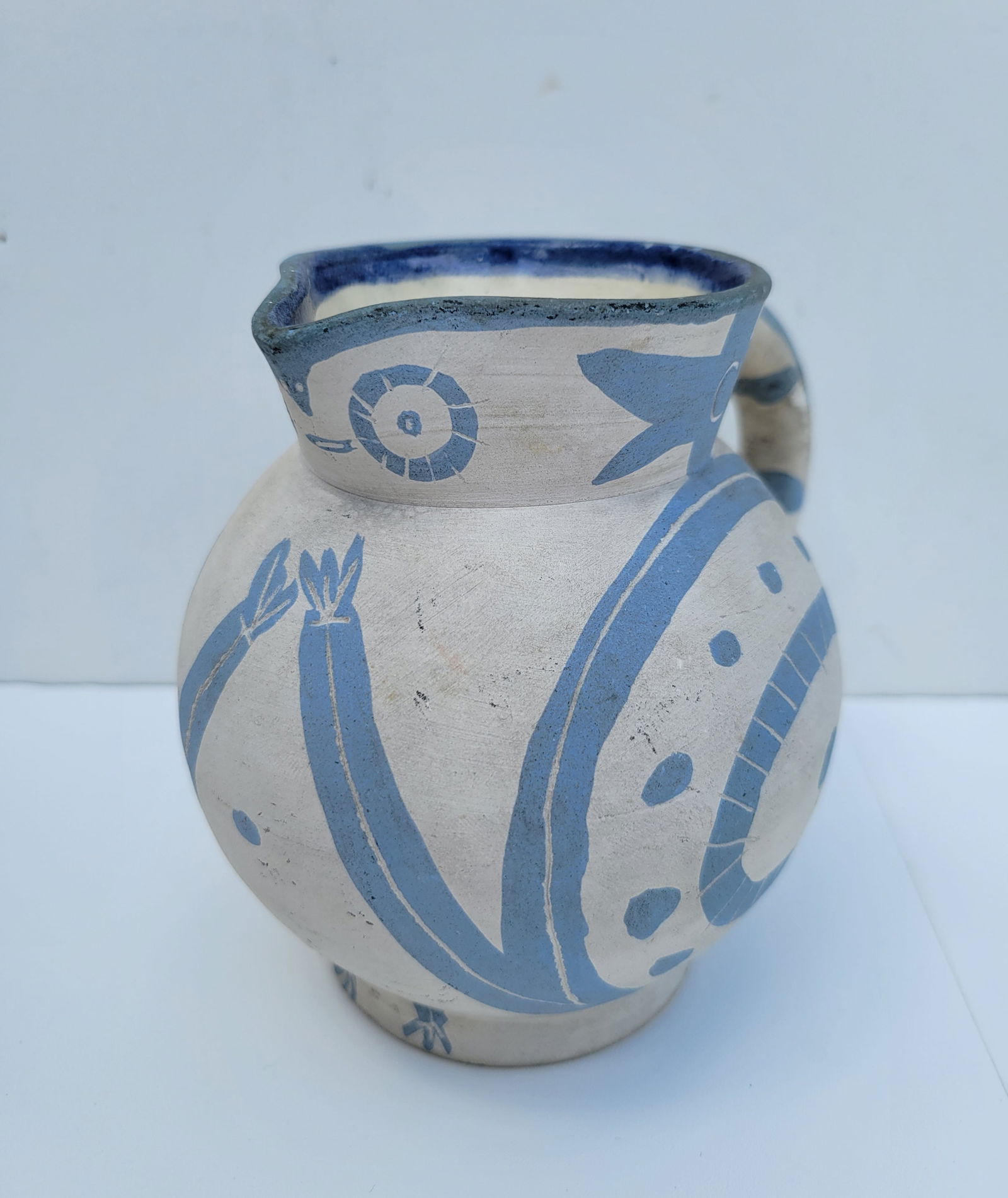 Pablo Picasso Madoura Pottery Stamped Inscribed Edition Petite Chouette Circa 1949 Owl Face Jug (1 of 8)