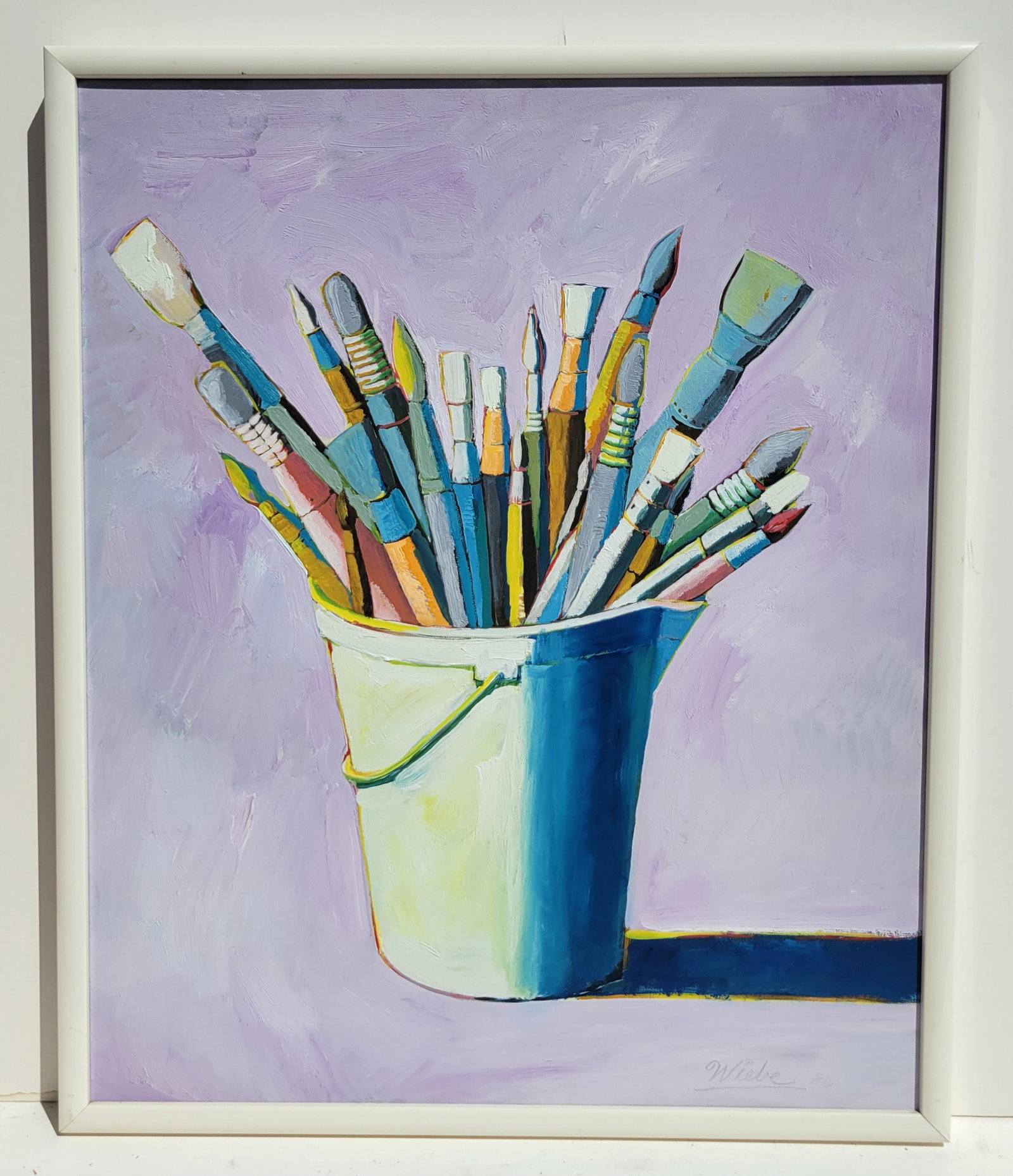 Signed Wiebe Pop Art Paint Brush Still Life Painting Wayne Thiebaud California Manner Philadelphia (1 of 4)