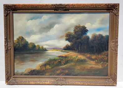 Large Costello Roaring 20s Atmospheric Autumn Landscape Painting