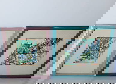 Vanderbilt Estate Jo Davidson Two Tropical Watercolors II (1 of 1)