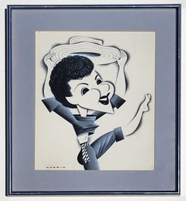 Sam Norkin Actress Mary Martin Illustration Gouache Painting With Ink Drawing Illustrator Caricature