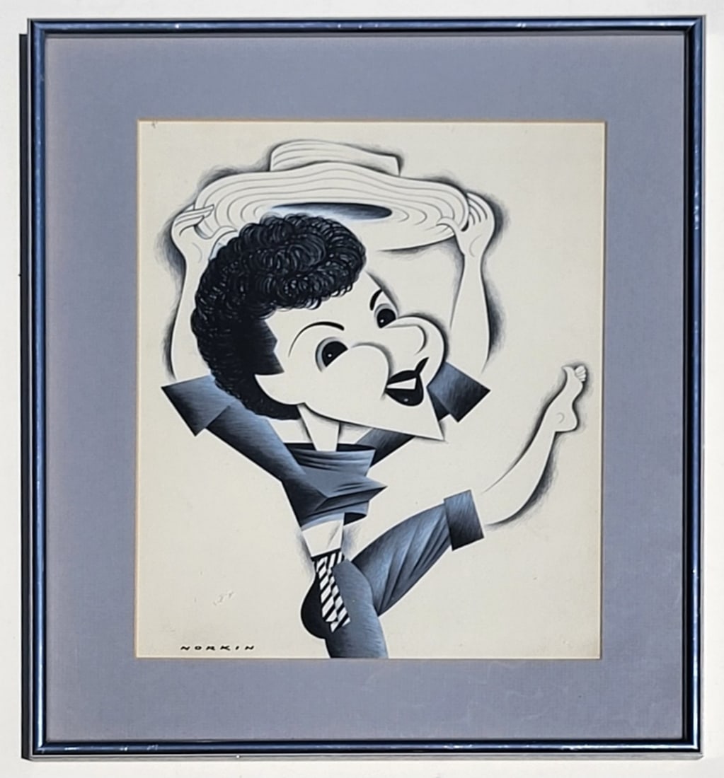 Sam Norkin Actress Mary Martin Illustration Gouache Painting With Ink Drawing Illustrator Caricature (1 of 4)