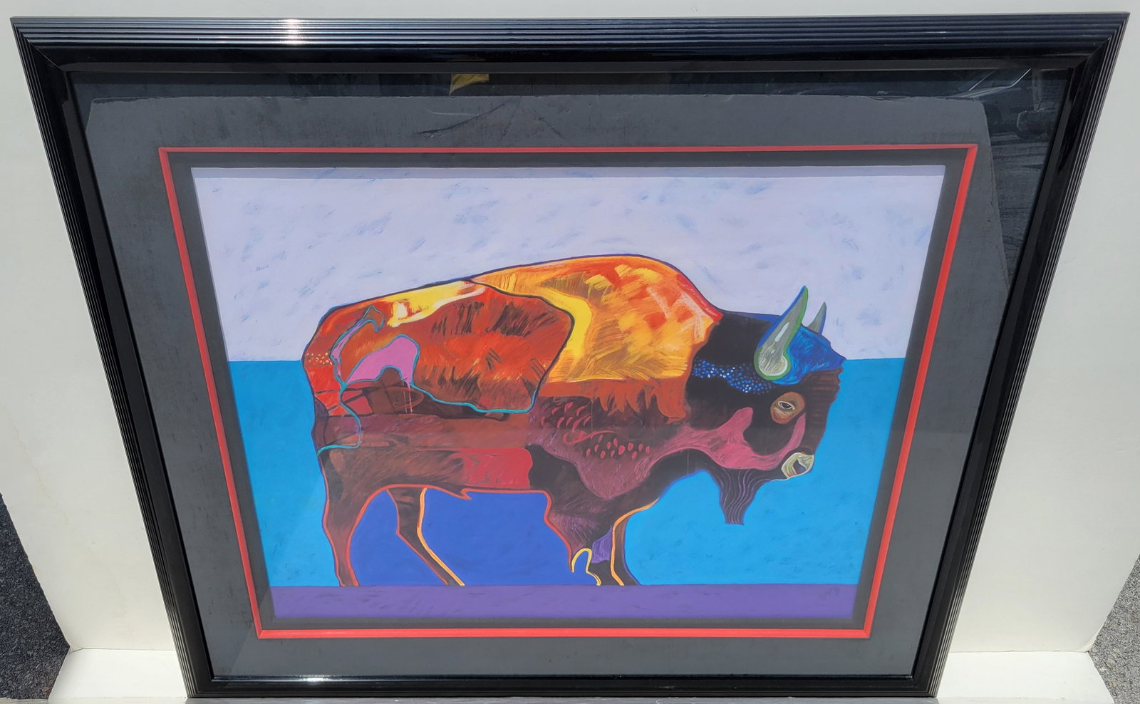 Large John Nieto Buffalo Color Lithograph Ed195 (1 of 2)