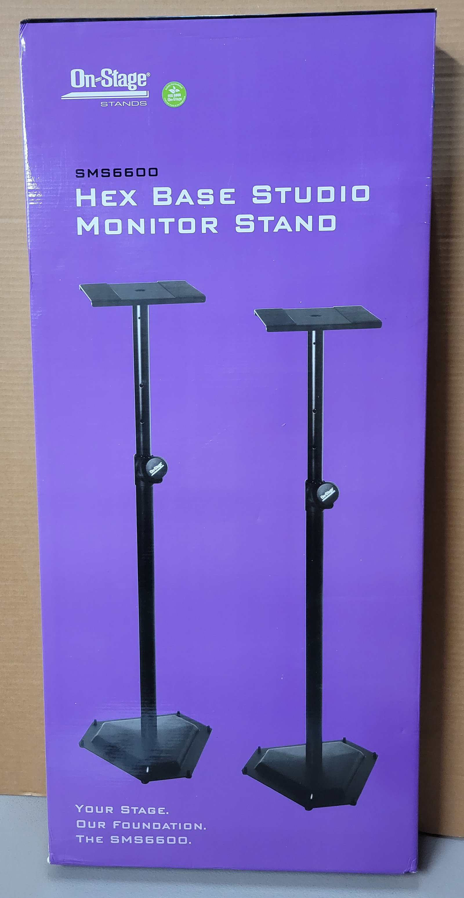 On Stage Hex Base Studio Monitor Stand Aprox 36in x 14in x 2.5in Aprox 30lbs (1 of 1)
