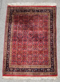 Nice Older Sarouk Persian 76.3in x 53.3in Carpet Rug