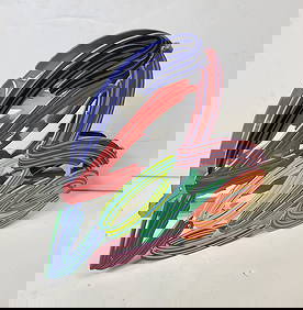 David Gerstein Love Pop Art Brushstrokes Double Sided Aluminum Cut Out Sculpture Statue Israel Israe (1 of 2)