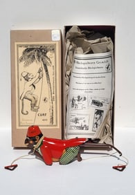 Curt 420 Tin Monkey German Revival Litho Mechanical Toy New In Box NIB MIB Dusseldorfer Blech Spielw