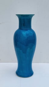 Antique Chinese 11 Inch Turquoise Vase Circa Qing 11 x 4 Inches Unnmarked