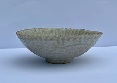 Circa Centuries Old Likely Korean Pedestal Bowl 1.75 X 4.75 Inches With 20C Export Stand
