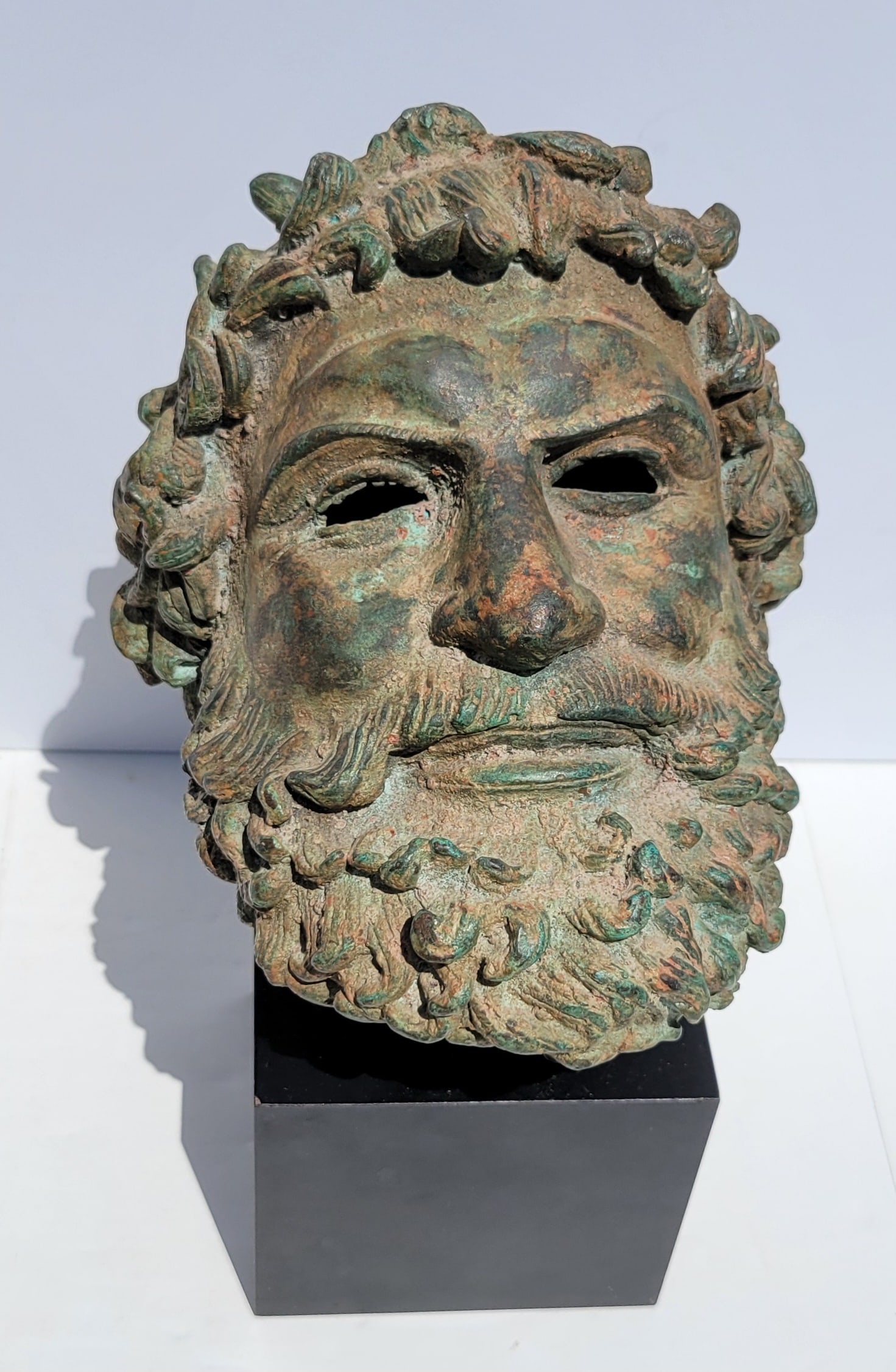 Greek Manner Bronze Head Vintage Decor And Antique Circa Grand Tour 9 Inches With Exhibition (1 of 2)