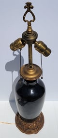Antique Attributed Steuben Art Glass Art Nouveau Table Lamp Unsigned 26.5 Inches High Overall MS Co