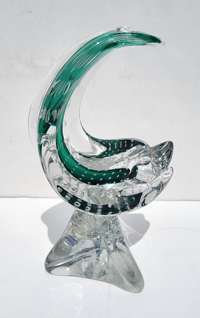 De Boussu Belgian Italian Murano Manor Control Bubble Fish Art Glass Statue Sculpture Figure 11 (1 of 3)