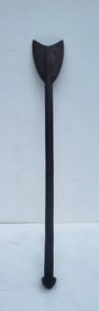 Mystery Old Ritual Implement Or Blubber Rice Ect Tool Likely Africa Or Other Tribal Origin 32.5in
