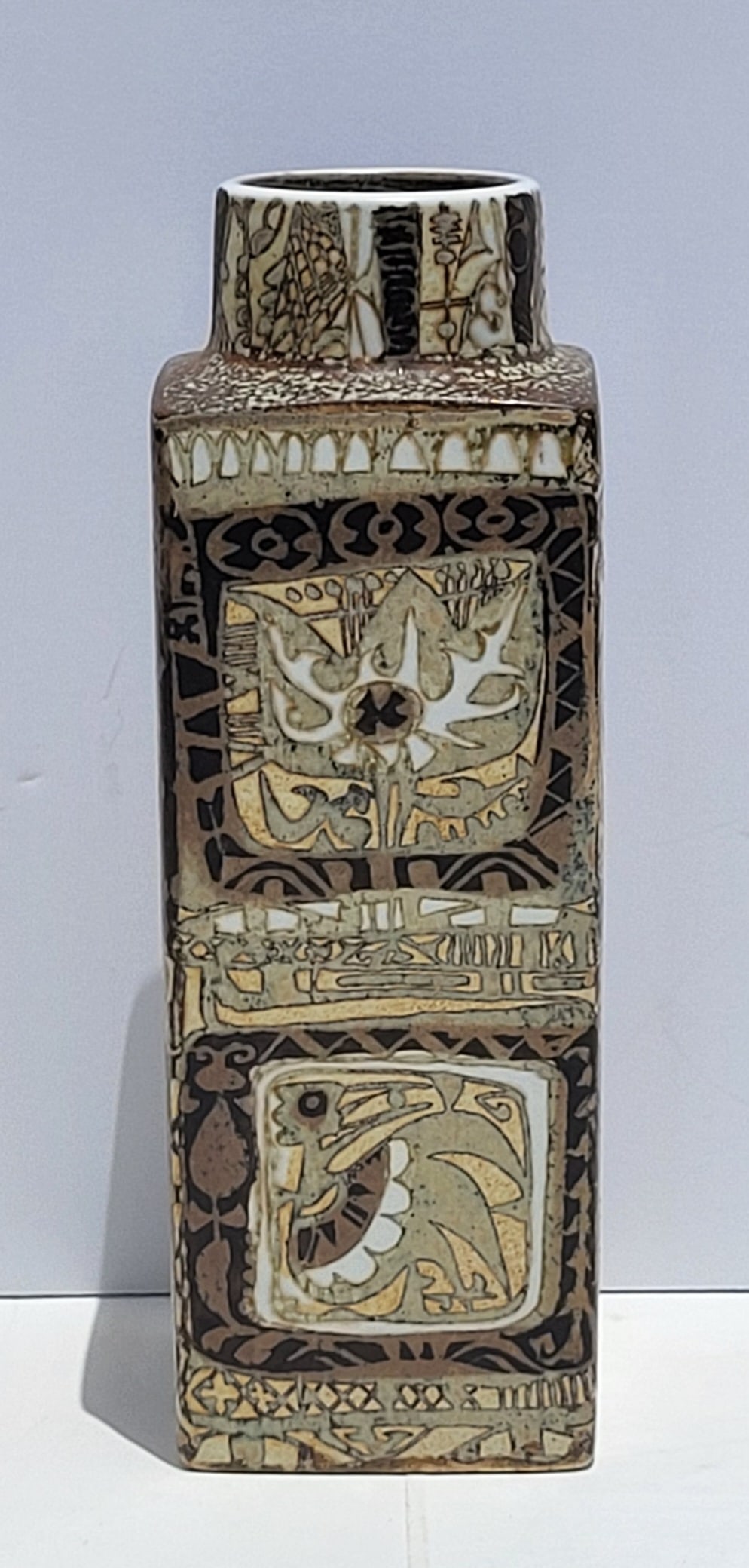 Royal Copenhagen Baca Rustic Faience Kong Danish Brutalist Art Pottery Vase By Nils Thorsson (1 of 4)