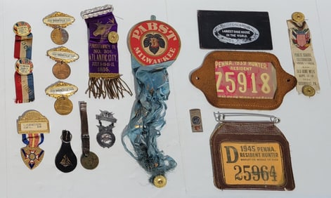 Medal Pin Collection Brookville Pennsylvania Punxsutawney Atlantic City Chicago Ridgway Badge