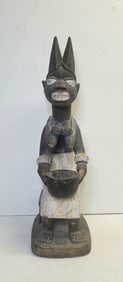 Second Of 6 African Wood Carving Lots Large Figure Aprox 24in