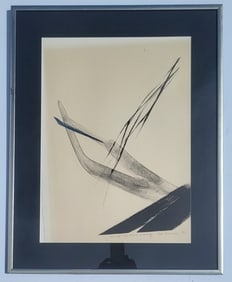 Toko Shinoda Japanese Lithograph Signed Ed30 After The Rain Evening Modernist Abstract MCM Mid