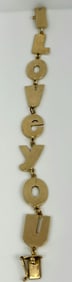 Love You Letter Link 14k Gold 18.9dwt 29.4g Bracelet