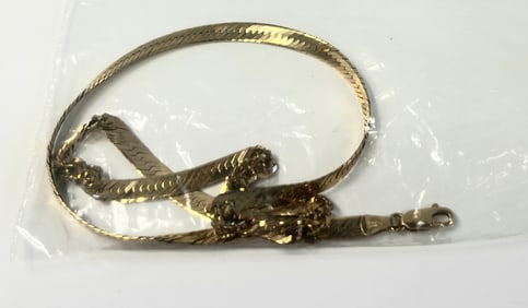 Vintage Herringbone Necklace To Fix Or Repurpose Stamped 14k Clasp 14.6dwt 22.2g