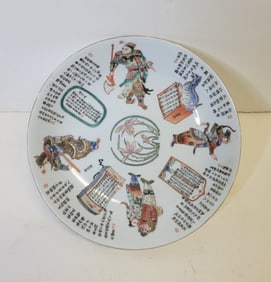 Old Chinese Daoguang Mark Famille Rose Enamel Decorated Porcelain Plate Bowl
