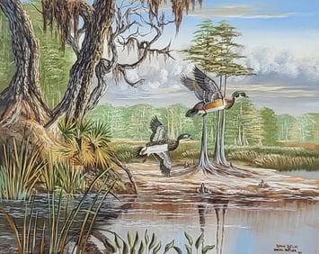 Florida Highwaymen Legacy Brothers David And Daniel Butler FL Cypress Swamp Ducks African American