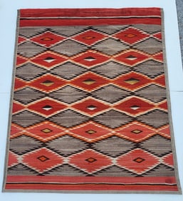Fine Estate Antique Navajo Rug Or Blanket 64 X 48.5 Inches Good Provenance 1st Of 2 In Sale