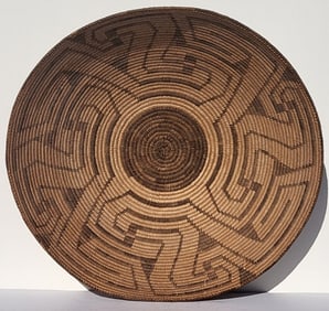 Fine Large Old Pima Basket 17.25 X 4 Inches Native American Good Provenance