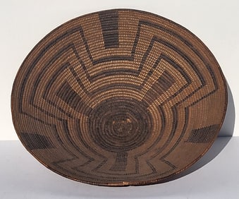 Fine Old Pima Basket 13.5 X 4 Inches Native American Good Provenance