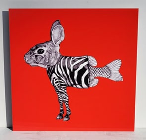 Alexis Diaz Animal Series Aluminum Edition Of 10 Rabbit Zebra Fish 2011 Time Project 20.25 X 20.25