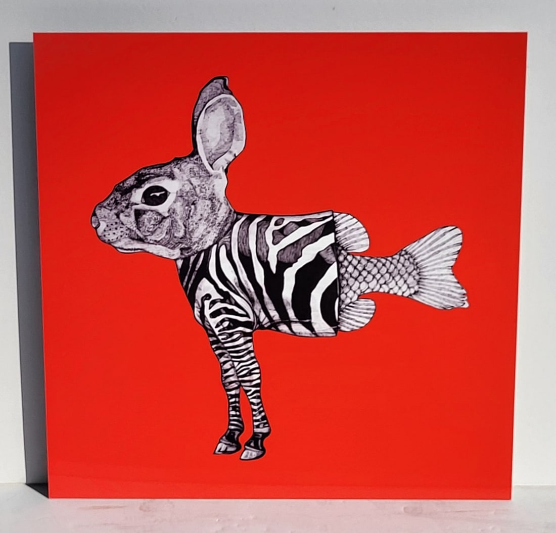 Alexis Diaz Animal Series Aluminum Edition Of 10 Rabbit Zebra Fish 2011 Time Project 20.25 X 20.25: Alexis Diaz Animal Series Aluminum Edition Of 10 Rabbit Zebra Fish 2011 Time Project 20.25 X 20.25 Inches Puerto Rican Pop Art, limited edition 2 of 10, signed, titled, or inscribed and dated 2011 in