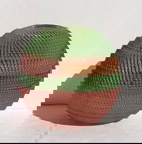 Youko Sano Japanese Studio Art Cut Glass 4.75 X 5 Inch Vase 2nd of 2 In Sale