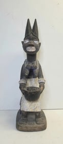 Second Of 6 African Wood Carving Lots Large Figure Aprox 24in