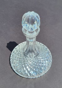 Waterford Diamond Pattern Ships Style Liquor Decanter Crystal With Stopper Etched Signature 10