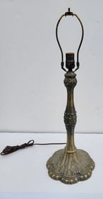 Gilt Metal 1920s Table Lamp Base 24.75 Inches