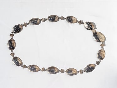 Native American Silver Concha Belt 32 Inches Overall 2.5ozt Unsigned Circa Old Pawn