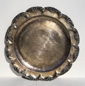 Big Bogota Columbian .900 Silver 21.3ozt Round Tray 14.75in x 1in
