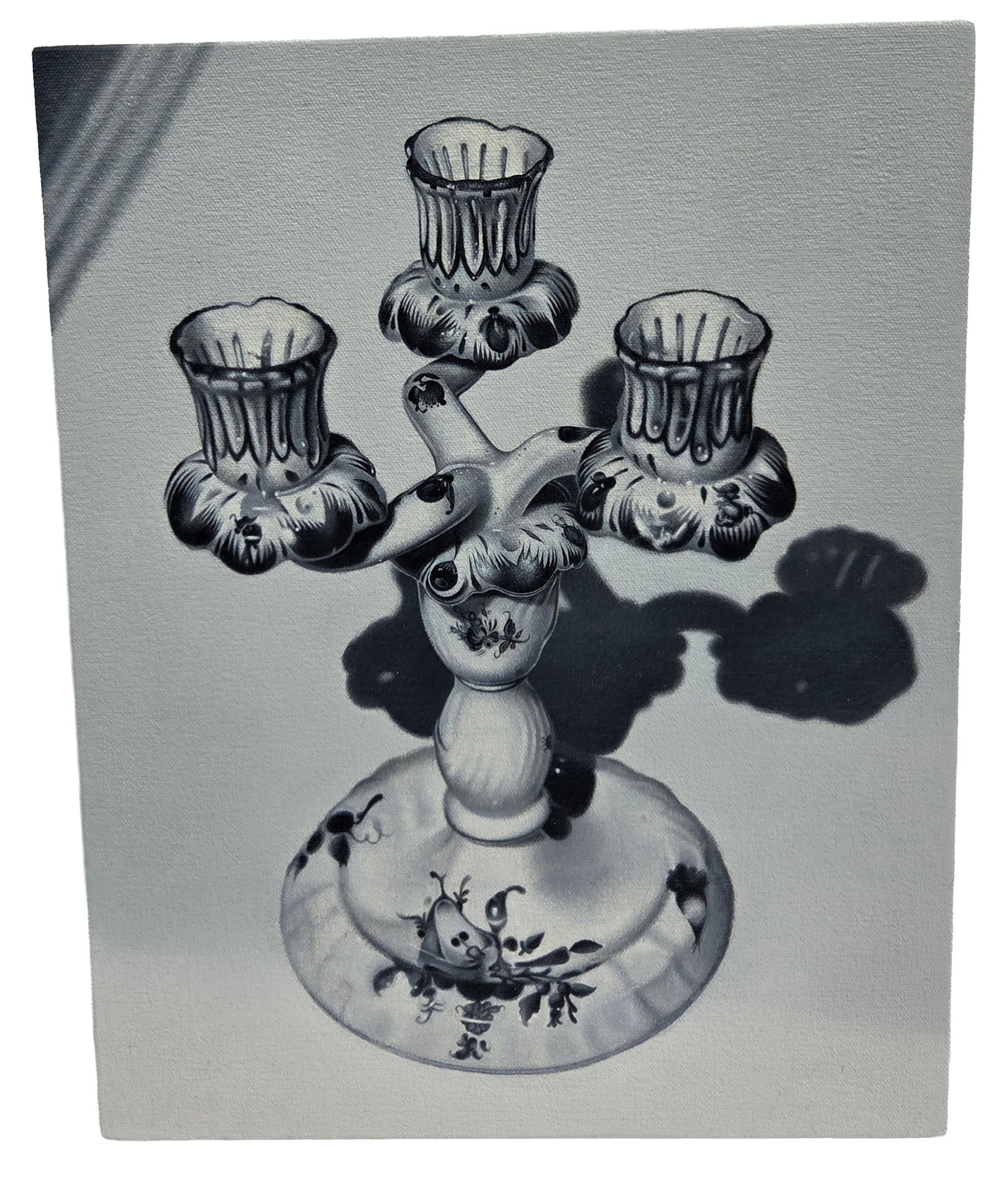 David Charles Bierk Candelabrum Oil Painting on Canvas Nicholas Metivier Gallery Label: David Charles Bierk Candelabrum Oil Painting on Canvas Nicholas Metivier Gallery Label. 14 X 11 inches. Unframed. Signed titled and dated 2021 verso. Nicholas Metivier Gallery label verso. Provenance: