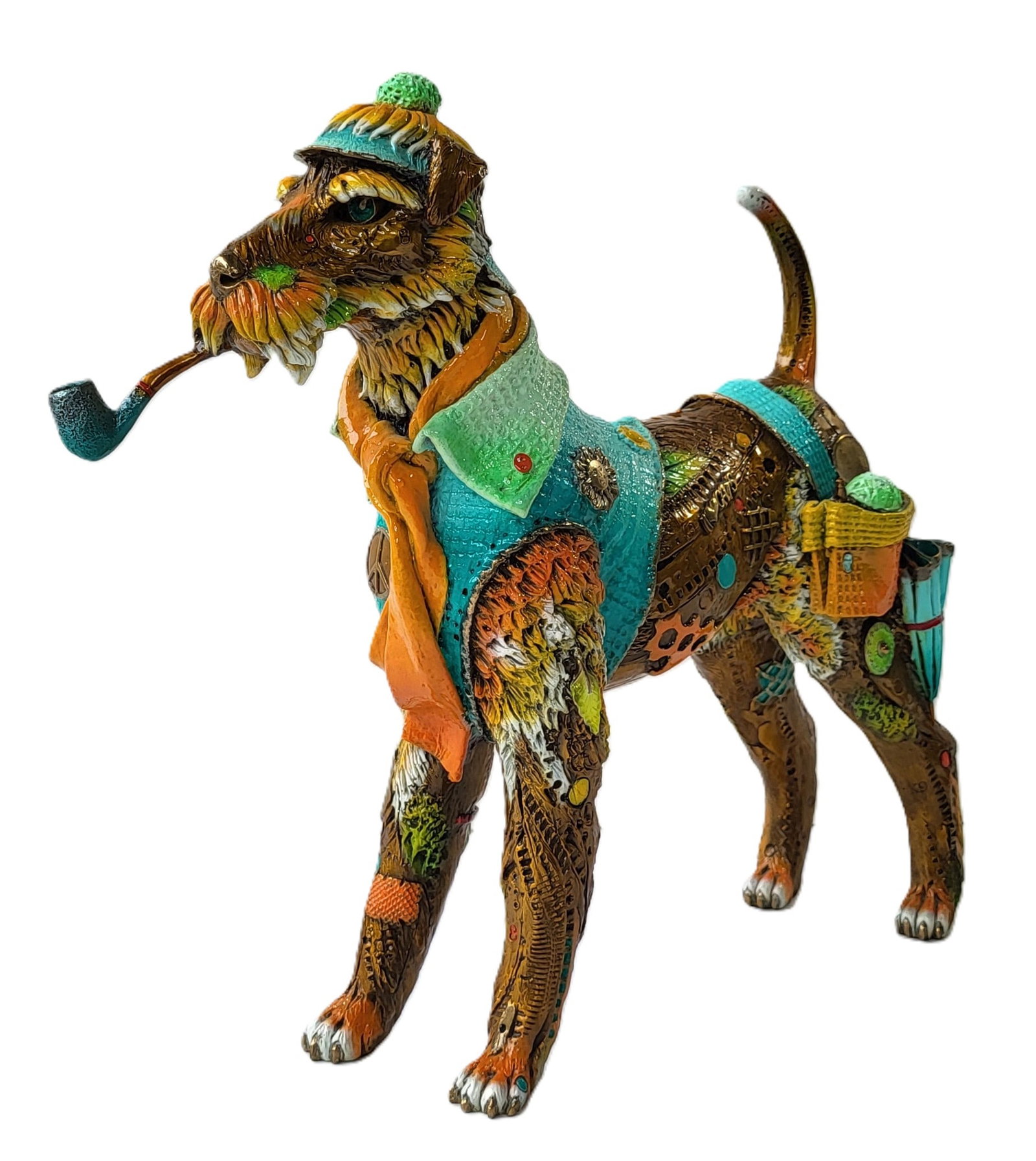 Nano Lopez Patinated Bronze 2013 Sherlock Dog Large Ed480 Statue Sculpture Holmes Detective Figure (1 of 9)