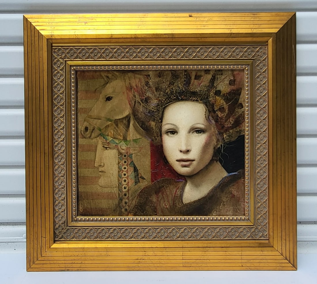 Csaba Markus Original 2008 Painting Bella Duccia Woman Horse Portrait Park West COA (1 of 4)