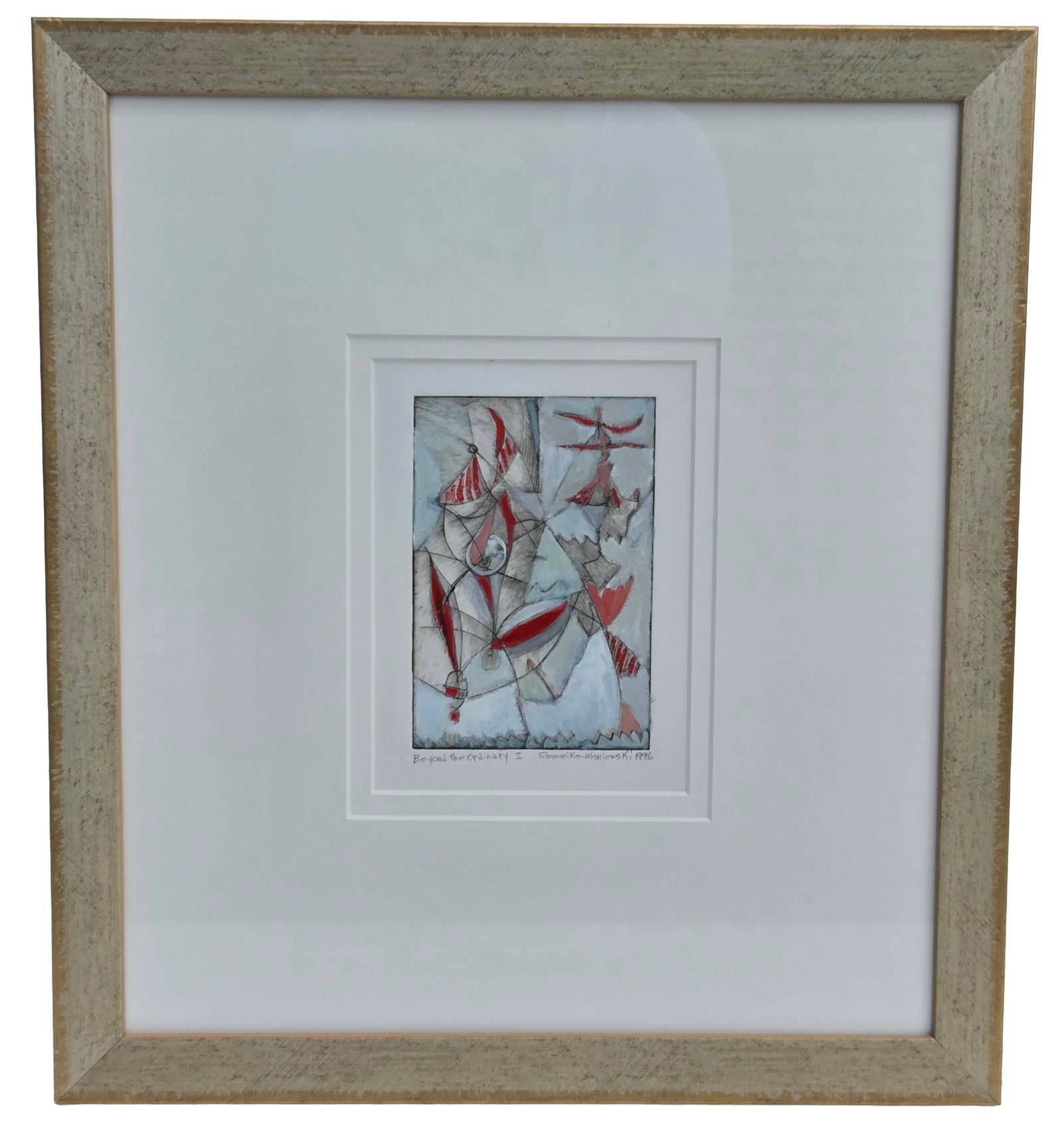 Romeike-Wisniewski Hand Colored Etching 1996 Beyond the Ordinary 7.125 X 5.25 inches Site Line: Romeike-Wisniewski Hand Colored Etching 1996 Beyond the Ordinary 7.125 X 5.25 inches Site Line. PLEASE SEE SHIPPING BELOW. Frame measures 18 X 16 X 1 inch. Signed lower right. Titled lower left.Proven