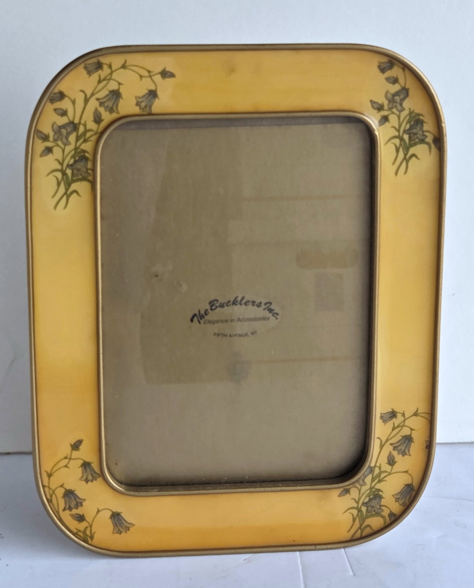 Vintage Bronze Tone Metal Bucklers 5th Ave NYC Desk Vanity Picture Frame (1 of 6)